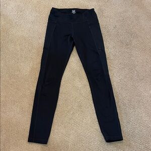 Athleta Girls Black High-Waist Athletic Leggings